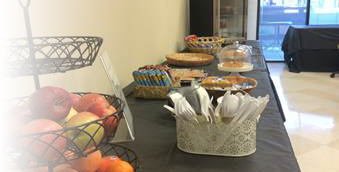 We have the best food for your training room rental!